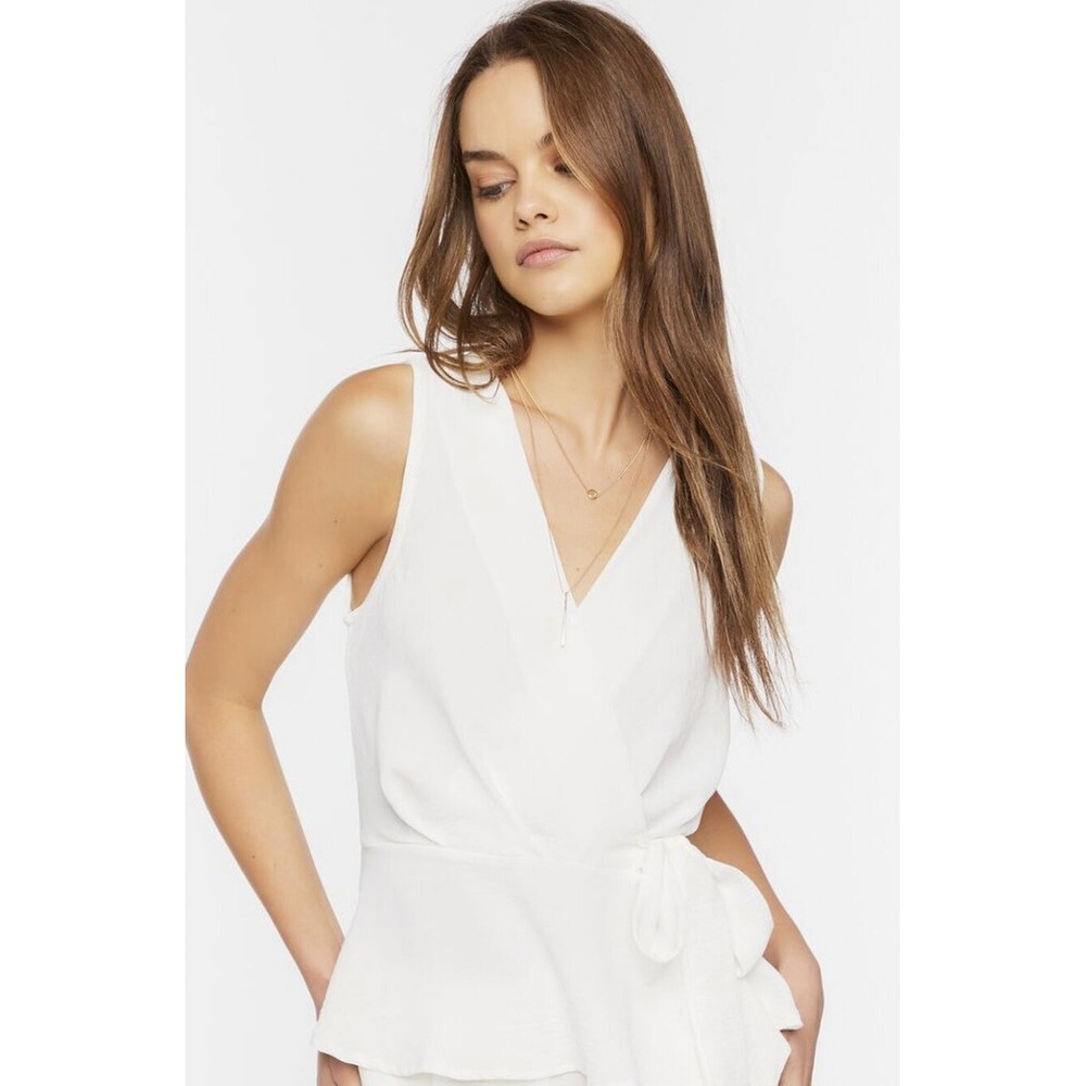 Forever21 self tie flounce top XS NWT